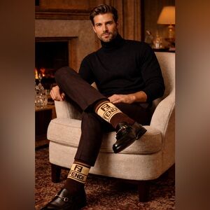 Luxury Fendi Crew Socks